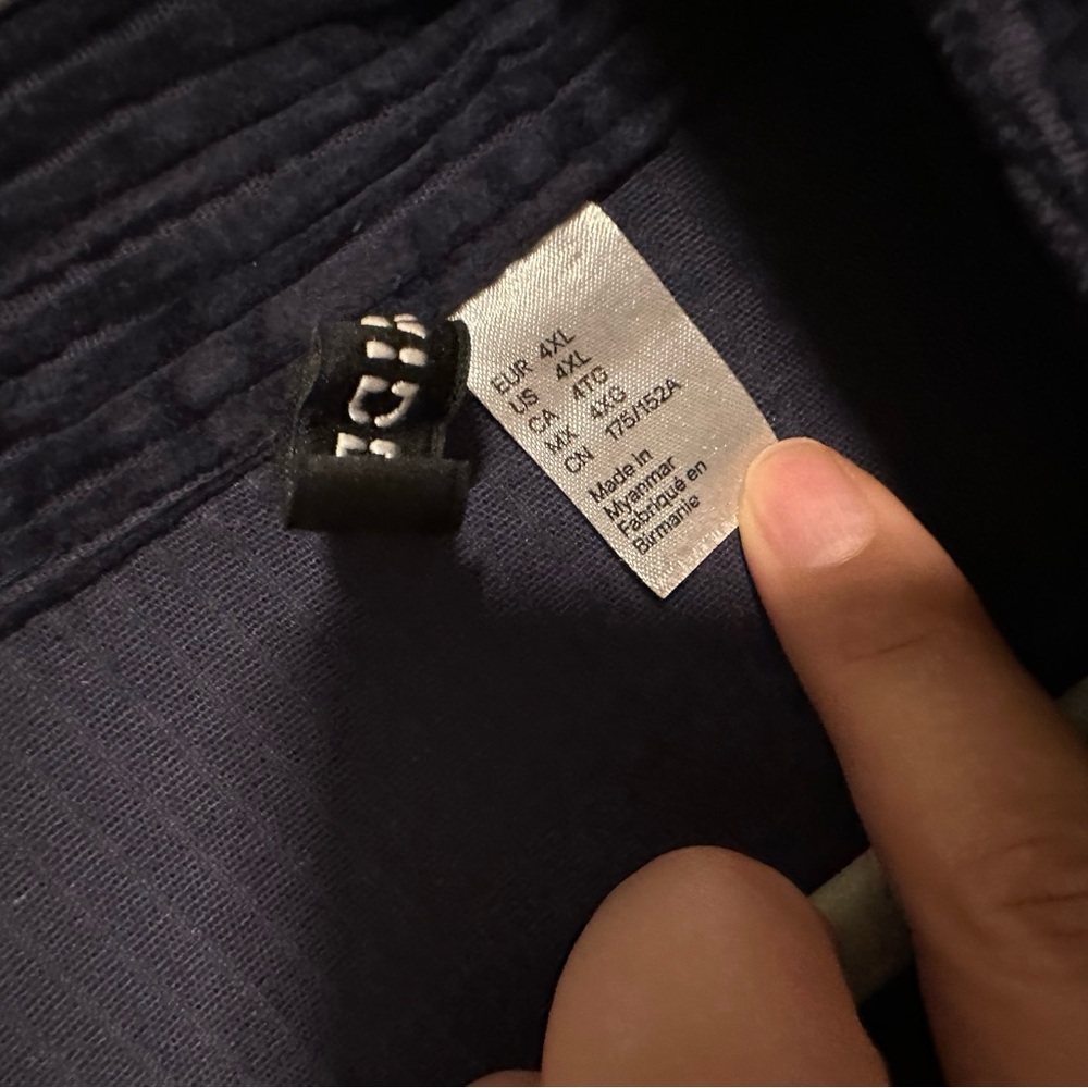 H&M Dark Blue Corduroy Shirt Jacket - Picture 2 of 5